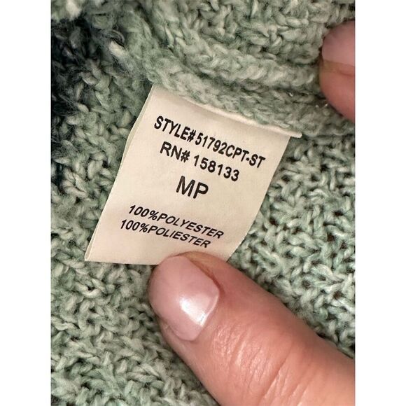 Pink Clover Women's Gray Colorblock Sweater Size M Petites Pullover - Picture 6 of 8